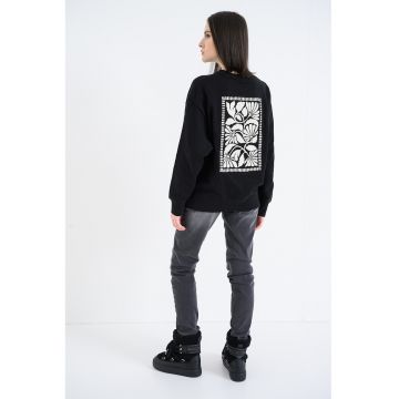 Bluza de trening cu imprimeu contrastant pe spate Burley