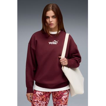 Bluza de trening cu imprimeu floral si decolteu la baza gatului