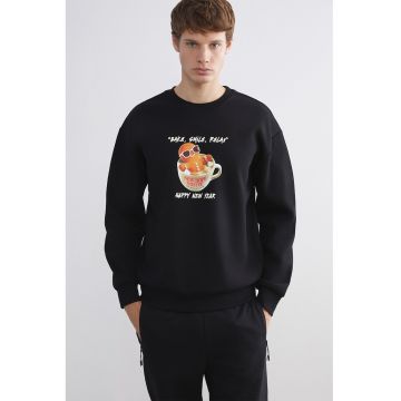 Bluza de trening cu imprimeu tematic de sarbatori