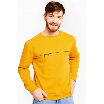 Bluza de trening din bumbac cu decolteu la baza gatului