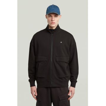 Bluza de trening din bumbac organic cu buzunare cu clapa