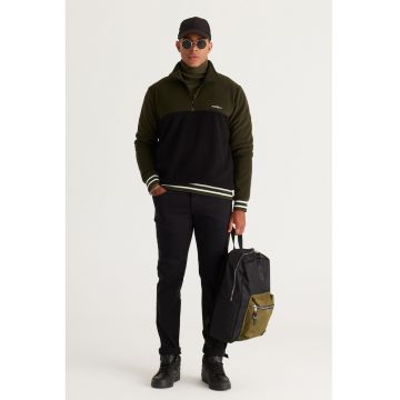 Bluza de trening din fleece cu fermoar scurt