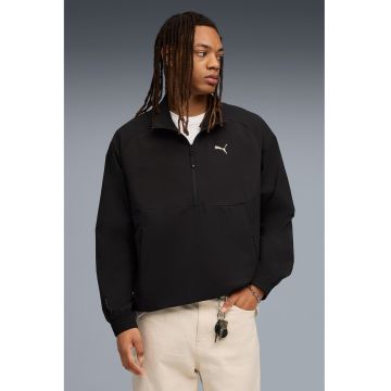 Bluza de trening relaxed-fit cu fenta cu fermoar PUMATECH