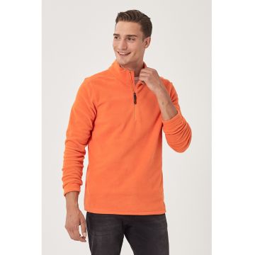 Bluza din fleece cu fenta cu fermoar