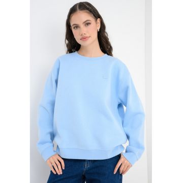 Bluza de trening cu croiala relaxed-fit si decolteu la baza gatului