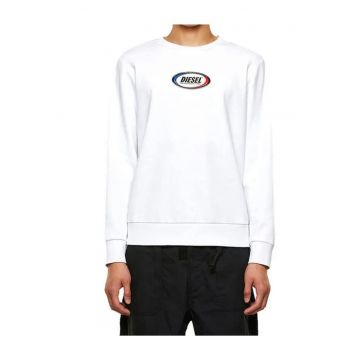 Hanorac barbati -  bumbac - cu logo - alb