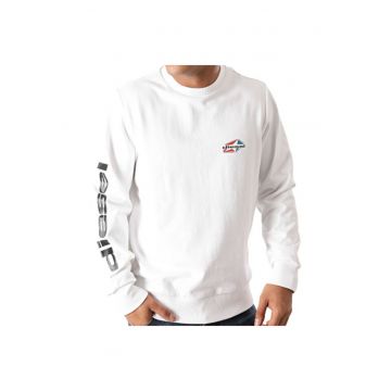 Hanorac barbati -  bumbac/poliester - cu logo - alb