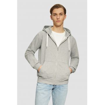 Hanorac barbati din molton cu fermoar bleumarin inchis