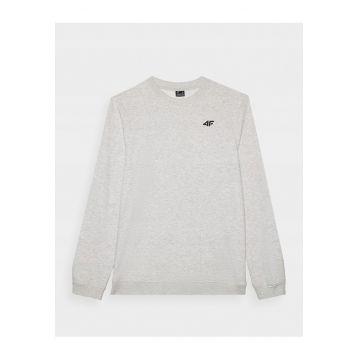 Hanorac Barbati  French Terry Gri Deschis - 80% Bumbac - Sportstyle - Regular - Fara Gluga - Elastic - Marimi S-XXL