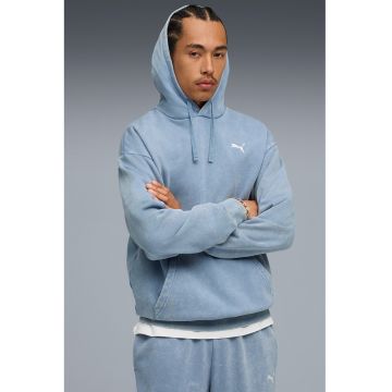 Hanorac cu aspect decolorat si logo