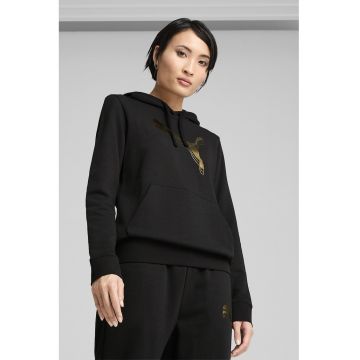 Hanorac cu buzunar kangaroo si imprimeu logo