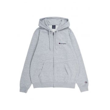 Hanorac  cu fermoar - Bumbac/Poliester -gri -