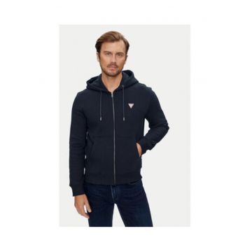 Hanorac cu fermoar si detaliu logo -