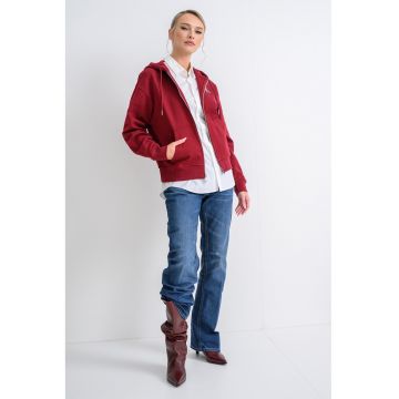 Hanorac cu fermoar si maneci cazute