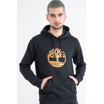 Hanorac cu imprimeu logo si buzunar kangaroo