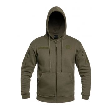 Hanorac cu imprimeu uni si fermoar Tactical -