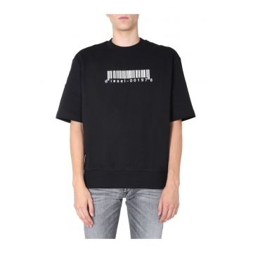 Hanorac cu maneca scurta barbati -  bumbac - cu inscriptii - negru