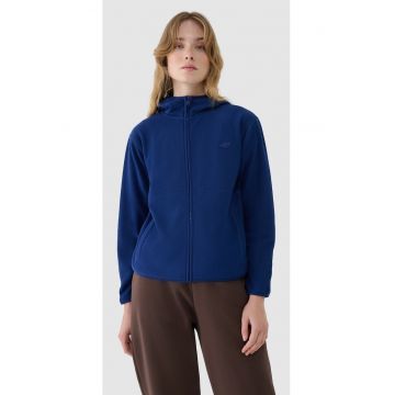 Hanorac dama -  fleece - cu gluga - bleumarin