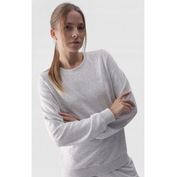 Hanorac dama  gri - fara fermoar si gluga - bumbac