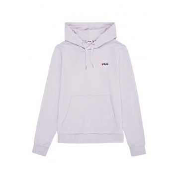 Hanorac dama  Lierna - alb - bumbac si poliester - cu gluga si buzunar frontal