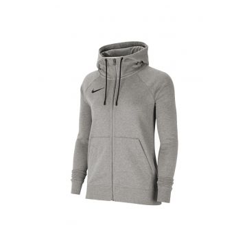 Hanorac dama  Park 20 - gri deschis - bumbac si poliester - cu fermoar si gluga -