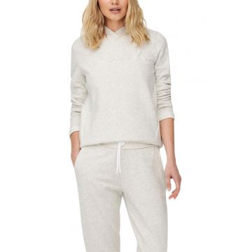 Hanorac dama Play - gri - bumbac si poliester - cu gluga - maneca lunga -