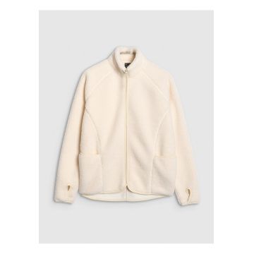 Hanorac de dama Sherpa  Ecru - Caldura si Confort - Sportstyle -
