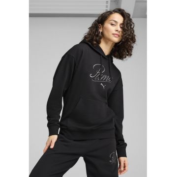 Hanorac din amestec de bumbac cu broderie logo