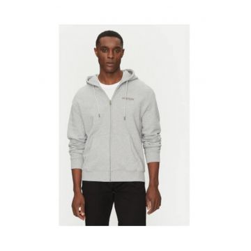 Hanorac din bumbac cu fermoar si buzunare