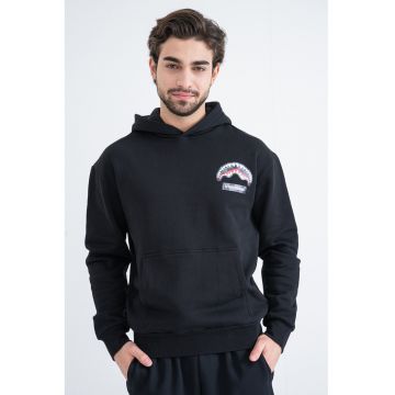 Hanorac din bumbac cu imprimeu logo