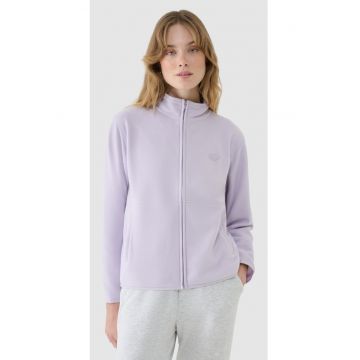 Hanorac din fleece pentru femei  lila - guler inalt