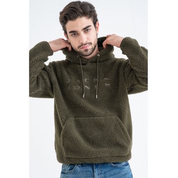 Hanorac din material teddy cu logo