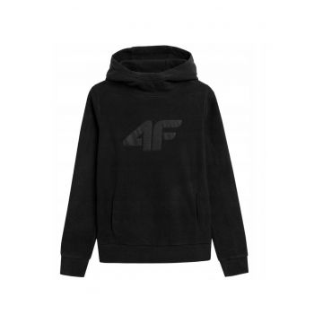 Hanorac fleece cu gluga -  Poliester - Negru -