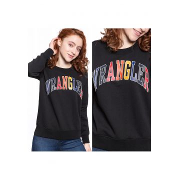 Hanorac Neintarit -  Sweatshirt Regular - Croiala Normala - Fara Inchidere - 100% Bumbac - Maneci Lungi - XS - Negru - 1 Bucata