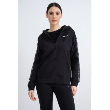 Hanorac relaxed-fit cu captuseala calduroasa si fermoar Essentials Tape