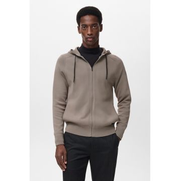 Hanorac tricotat cu fermoar