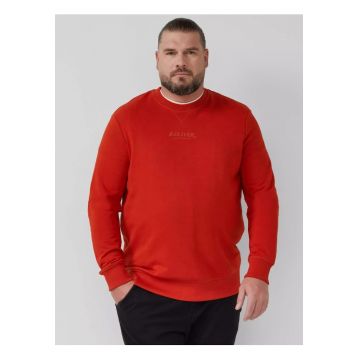 Big Sizes Bluza barbati big sizes cu decolteu la baza gatului - logo - Regular Fit