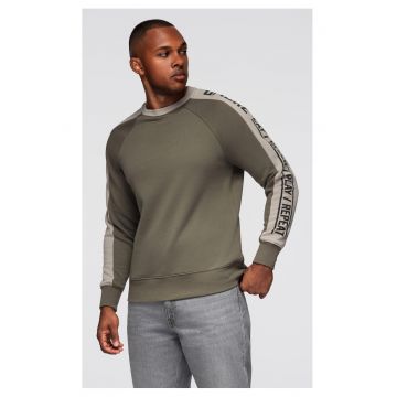 Bluza cu dungi contrastante si maneci raglan  OM-SSNZ-0200