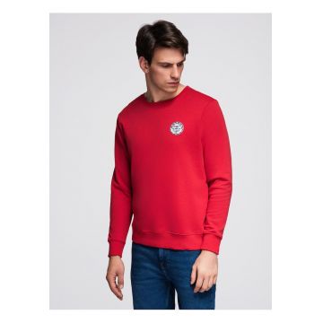 Bluza cu guler rotund si patch  B1713