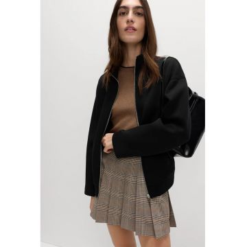 Bluza de trening cu buzunare laterale si fermoar