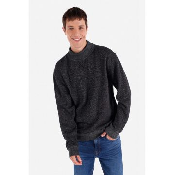 Bluza de trening cu croiala lejera si guler inalt