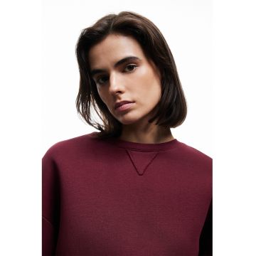 Bluza de trening cu croiala lejera si model uni