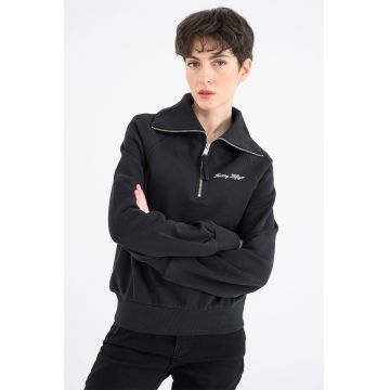 Bluza de trening cu decolteu cu fermoar scurt