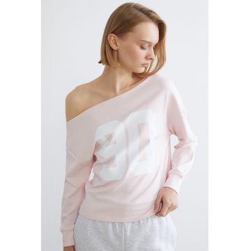 Bluza de trening cu decolteu pe umeri