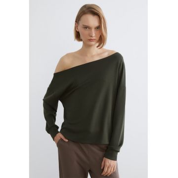 Bluza de trening cu decolteu pe un umar