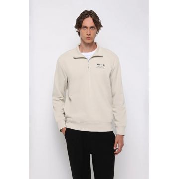 Bluza de trening cu fenta cu fermoar