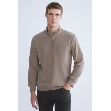 Bluza de trening cu fenta cu fermoar