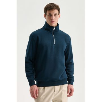 Bluza de trening cu fenta cu fermoar scurt