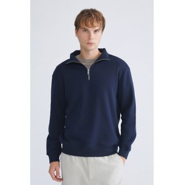 Bluza de trening cu fenta cu fermoar scurt