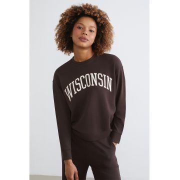 Bluza de trening cu imprimeu text